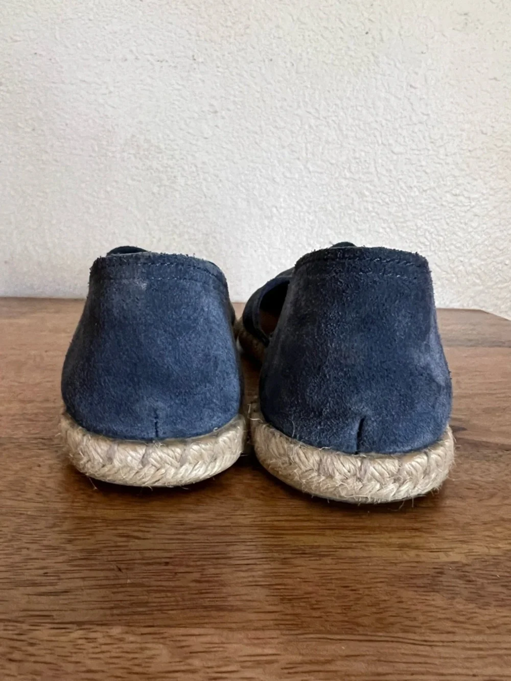 Miz Mooz Celestine Espadrille Flats Sz 40 Blue Suede Leather Shoes